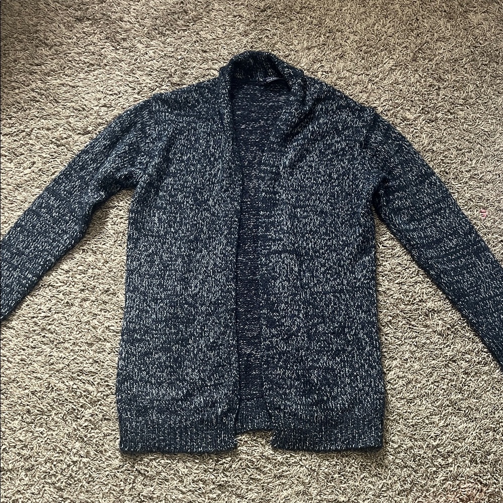 Bershka Women’s Charcoal Blue Cardigan Size Medium